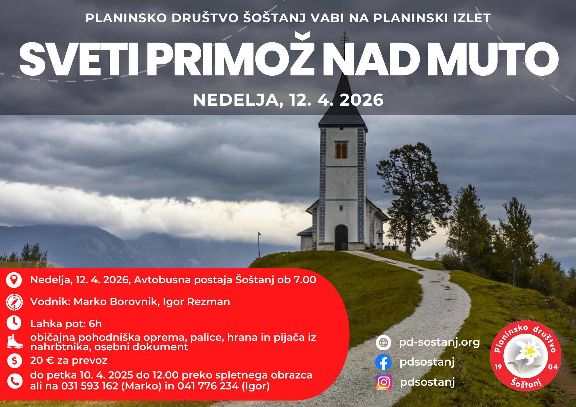 Planinski izlet čez Kozjak: Sveti Primož nad Muto - Pernice 1062 m